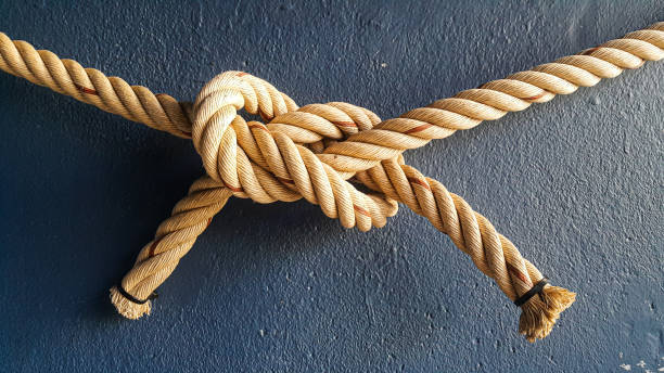Co-parenting in Bakersfield - Ropes were tied together and hung on the blue wall